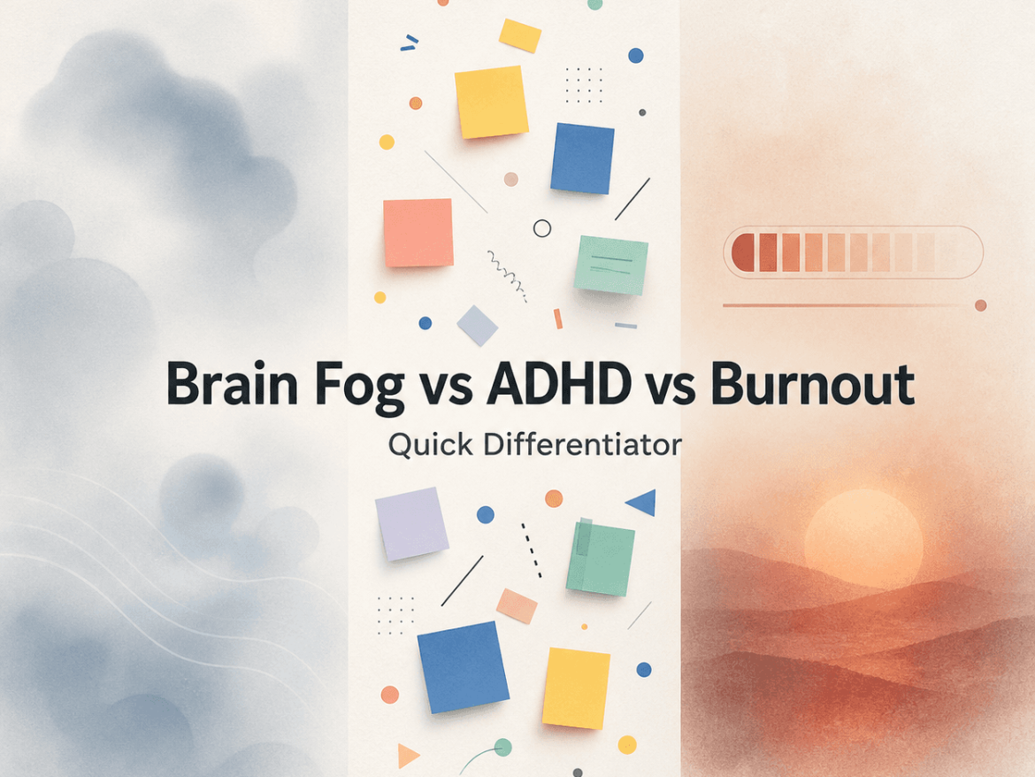 Brain Fog vs ADHD vs Burnout: Quick Differentiator