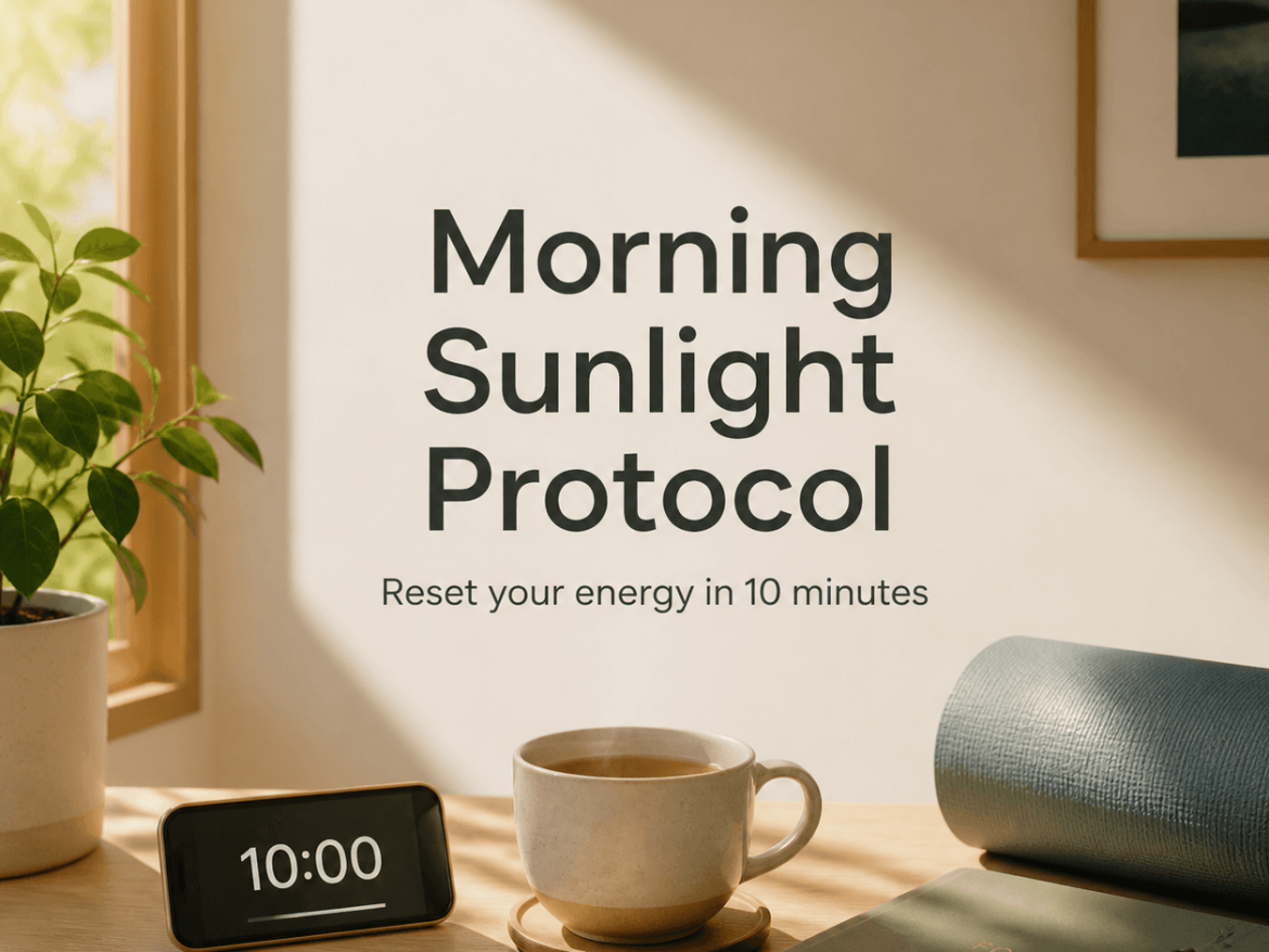 Morning sunlight protocol: reset your energy in 10 minutes