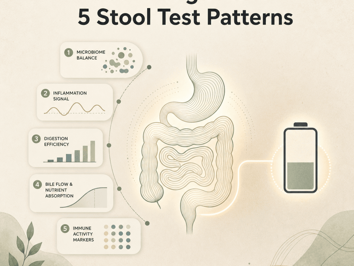 The gut-fatigue link: 5 patterns in stool testing